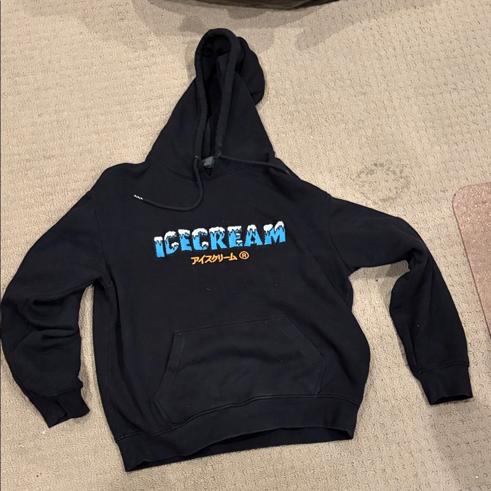 Icecream Black Hoodie - Size L